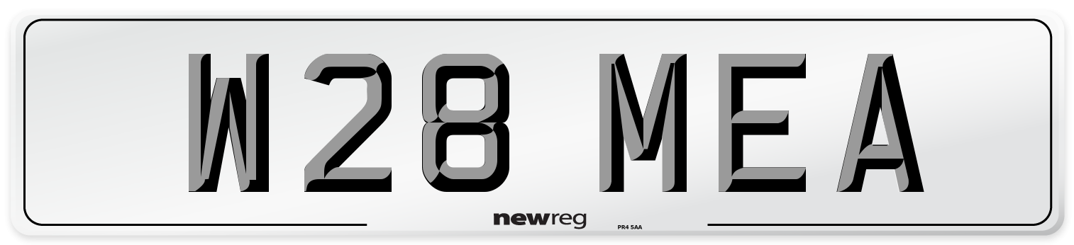 W28 MEA Number Plate from New Reg